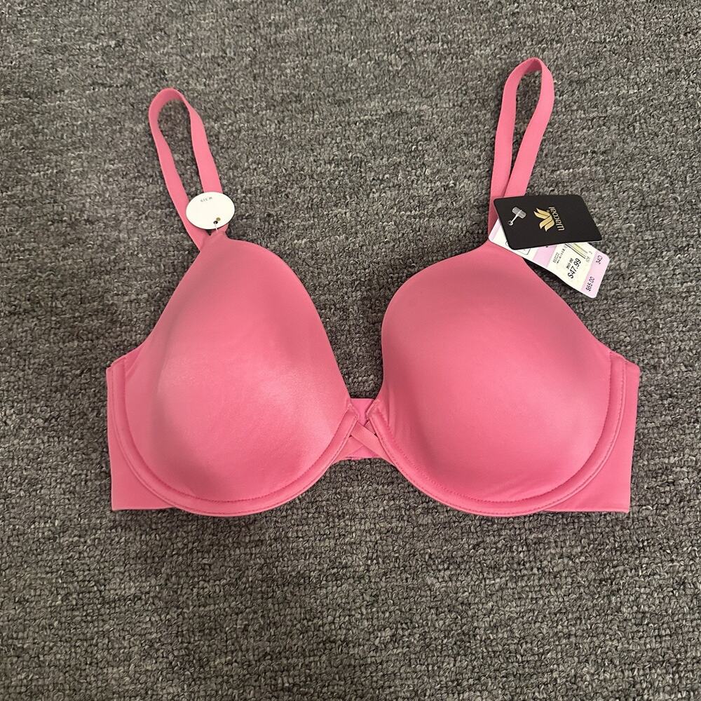 Wacoal 858220 Amazing Assets Push Up Bra Padded Underwire Womens 34D Pink